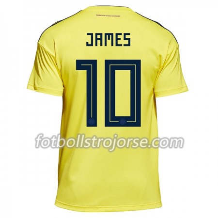 Colombia Matchtröjor James 10 Hemma Fotbollströja VM 2018